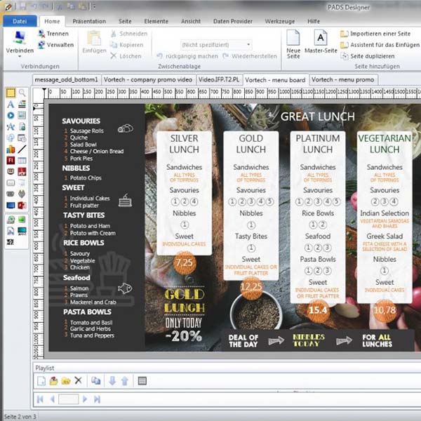 Digital-Signage-Software mit zentral verwalteten Inhalten