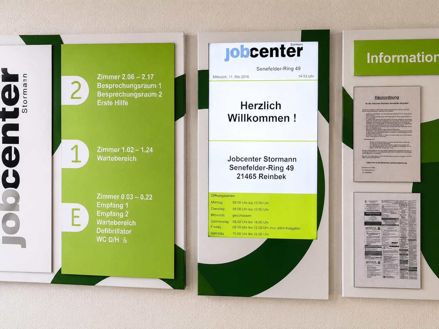 Professionelles Digital-Signage-Display im Einsatz
