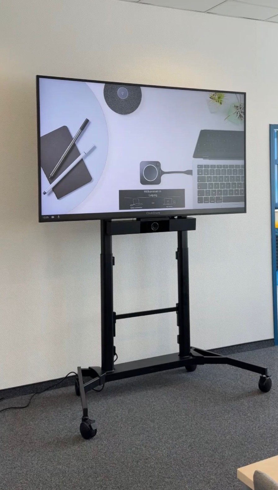 Mobiles Display mit Barco ClickShare für kabellose Präsentationen
